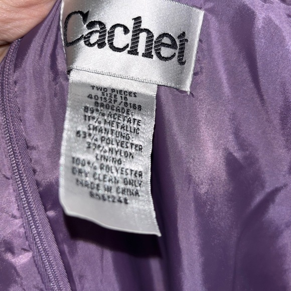 Cachet Purple Satin Dress - Picture 3 of 5